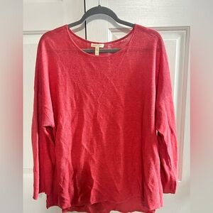 Eileen Fisher Coral Long Sleeve Top